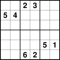 sudoku 6x6 puzzles puzzle